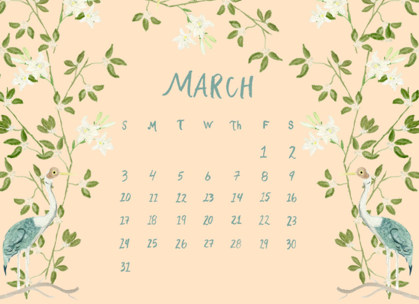 March 2025 Calendar Wallpapers 1